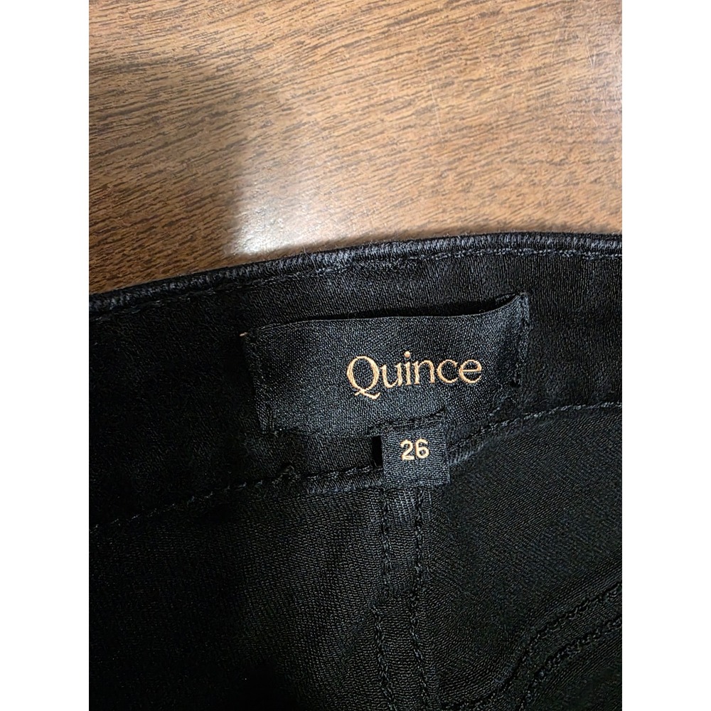 Quince Black Stretch High‎ Rise Skinny Jeans Size 26 casual  Inseam 28 - Picture 3 of 16